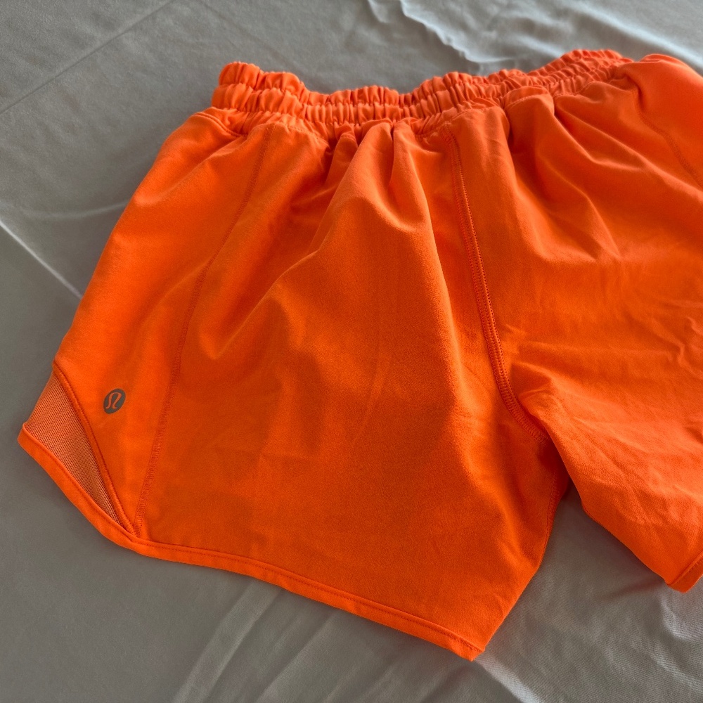 Bright Orange Lululemon shorts